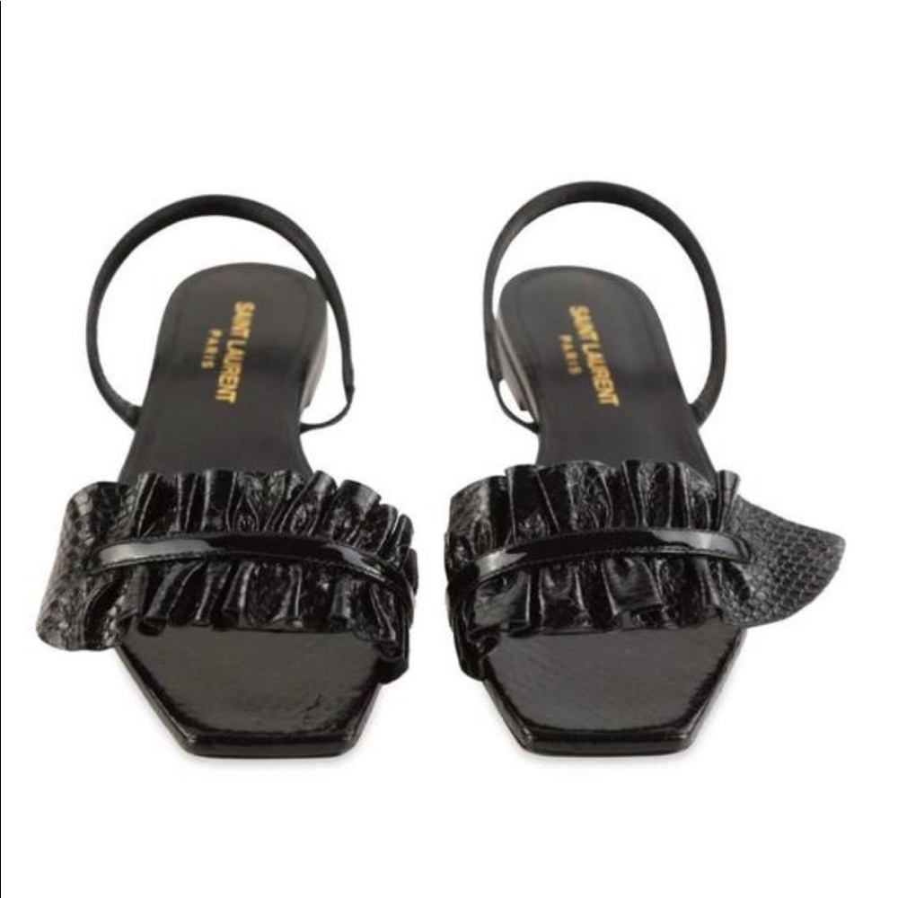 Black YSL sandals